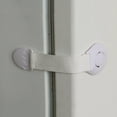 thumbnail image 2 of OULII 6pcs Cabinet Drawer Lock Safety Lock Latch White PP Ribbon Prevent Opening, 2 of 2