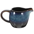 thumbnail image 3 of Jarra de crema de cerámica con asa para café, leche, salsa, aderezos para ensaladas y salsa, elegante diseño azul para uso en el hogar y la cocina, 3 of 6