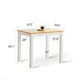 thumbnail image 5 of Livinia Cabin 33.5" Wooden Dining Table/Small Rectangular Modern Farmhouse Solid Wood Kitchen Table Desk (White Oak), 5 of 7