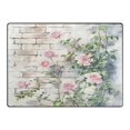 thumbnail image 4 of Ryvnso Rose Retro Flower Area Rug Floor Mats Non-Slip Home Carpet 63 x 48 inch, 4 of 7