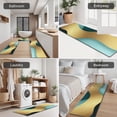 thumbnail image 5 of Teal Gold Marble Pattern Kitchen Rugs Sets Of 3,Kitchen Runner Rugs Non Skid Washable,Decorative Kitchen Floor Mats for Kitchen,Sink,Laundry,17"x30"+ 17"x47" + 17"x59", 5 of 6