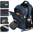 thumbnail image 2 of Mochila para portátil resistente al agua, compatible con portátiles de 15,6 pulgadas con puerto de carga USB azul, 2 of 4