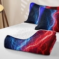 thumbnail image 4 of Erosebridal Neon Nature Lightning Twin Quilt Set for Boys Men, Red Blue Glowing Lines Twin Coverlet Set, 2 Pieces, 4 of 7