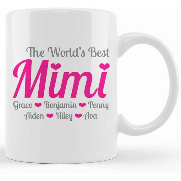 Personalized The World's Best Mimi Coffee Mug • Personalized Mother's Day, Birthday Or Christmas Gift, Mother's Day Gifts For Mom From Son, Kids, Gift For Mom, Funny Mom Mug, Birthday, Christmas Gift