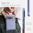thumbnail image 3 of JETech Slim Fit Case for Google Pixel 7 Pro, Thin Phone Cover Matte Finish with Shock-Absorption and Carbon Fiber Design (Purple), 3 of 7