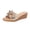 Gold, variant on Black Women'S Sandals Wedge With Rhinestone Flower Bow Decoration Soft Cushioned Insole Textured Outsole Breathable Leather Upper For Summer Beach Vacation Party