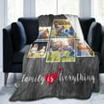 thumbnail image 3 of Custom Blanket Personalized Photos Text Collage Customized Picture Throws Blankets for Adults Kids Family Birthday, 1 Photo, 30x40 Inches, 3 of 6