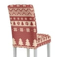 thumbnail image 2 of Xoenoiee Christmas Tree Paw Snowflake Print Dining Room Chair Covers Stretch Parsons Chair Slipcover Christmas Decor Washable Kitchen Dining Chair Cover Removable Seat Protector, 1 Pack, 2 of 7