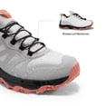 thumbnail image 2 of Zapatos impermeables para senderismo para mujer NORTIV 8 con cordones rápidos gris 8.5, 2 of 8