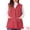 Red, variant on Unique Bargains Women's Plus Size Vests Long Sleeveless Casual Lapel Suede Vest 2X Red