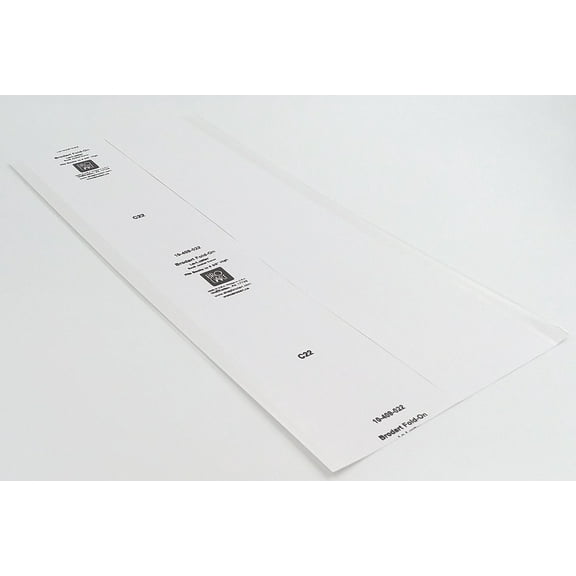 5 (five) sheets Brodart Fold-On Lo-Luster Book Jacket Covers - 8 5/8" x 18 1/2"