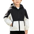 thumbnail image 2 of Zpanxa Boys Windbreaker Jackets Boys Color Block Zip Pocket Hooded Windbreaker Kids Lightweight Water Resistant Spring Fall Jacket, 2 of 9