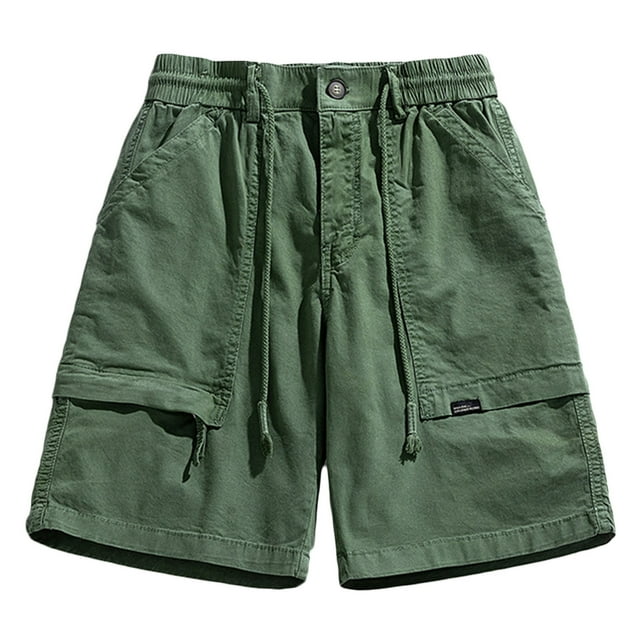 FAIWAD Shorts Cargo pour Hommes Taille Élastique Cordon de Serrage Shorts Confortables Amples Golf Randonnée Été