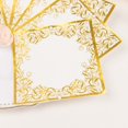 thumbnail image 5 of Efavormart 20 Pack White Soft Paper Beverage Napkins with Gold Foil Lace Design, 3 Ply European Style Wedding Cocktail Napkins - 18 GSM, 5 of 5