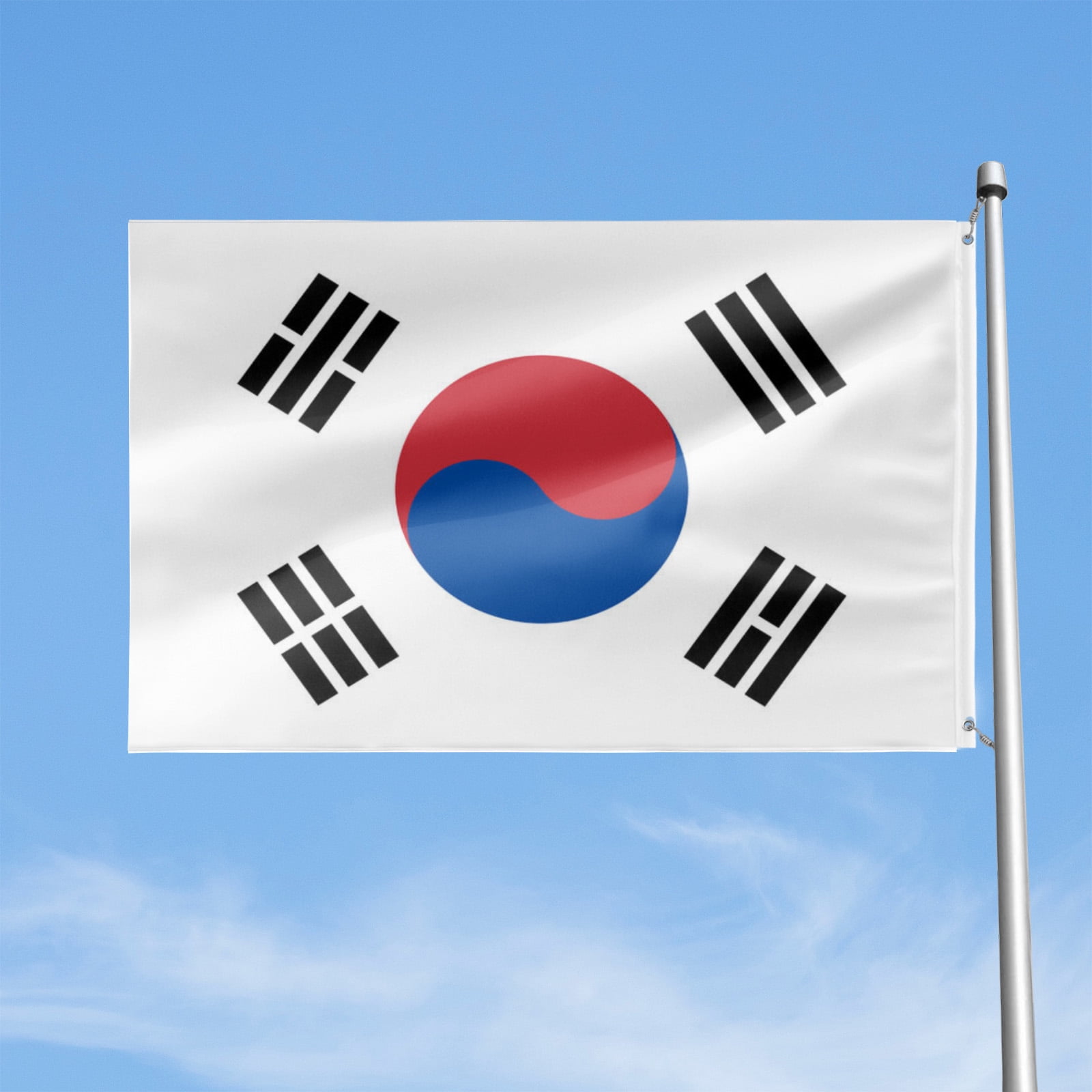 Livetty Double Sided 3 layers Flags 4x6 Ft Korea Flags Banner for Yard Decoration Garden Display For World Soccer Play