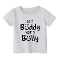 thumbnail image 4 of MEZZALL T-Shirt Décontracté Respirant Imprimé Lettre Col Rond Manches Courtes Mignon pour Filles, Blanc, 1-2 Ans, 4 of 4