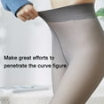 thumbnail image 3 of Fake Translucent Warm Pantyhose Leggings Slim Stretchy Soft Tights for Winter Outdoor, 3 of 6