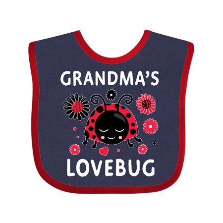 

Inktastic Valentine s Day Grandma s Lovebug Gift Baby Boy or Baby Girl Bib