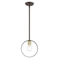 thumbnail image 5 of 46411-07 Livex Lighting Modesto - 1 Light Pendant in Industrial Style - 5.13 Inches wide by 12.25 Inches high-Bronze Finish    -Traditional, 5 of 10