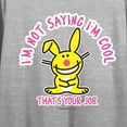 thumbnail image 2 of It's Happy Bunny Cool Bunny Crew Neck Short Sleeve Gray Heather Women's Crop Top
-XL, 2 of 3