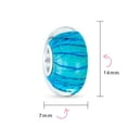 thumbnail image 3 of Bling Jewelry Womens Murano Glass Charm Bead Blue Green  Swirl for European Bracelet, 3 of 4