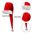 thumbnail image 3 of Christmas Hats for Women,Extra Long Santa Hat With Floppy Earflaps Festive Christmas For Adults Kids Soft Xmas Party Wear, 3 of 5