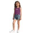 thumbnail image 5 of Eltusu Girls Cotton Tanks Tops, Summer Soft Crewneck Casual Sleeveless T-Shirts Purple Size 6 T, 5 of 6