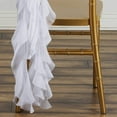 thumbnail image 2 of BalsaCircle Curly Chiffon Chair Sash White, 2 of 3