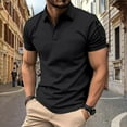 thumbnail image 4 of New summer fashion casual sports men's top trend solid color lapel men's POLO shirt button zipper pocket polo shirt, 4 of 5