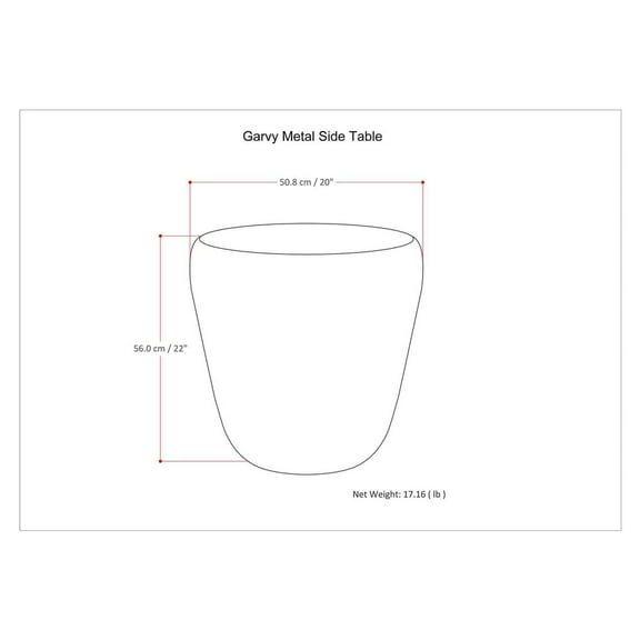 WyndenHall Beaton Industrial 20 inch Wide Metal Accent Side Table, Fully Assembled - 20 W x 20 D x 22 H Antique Gold