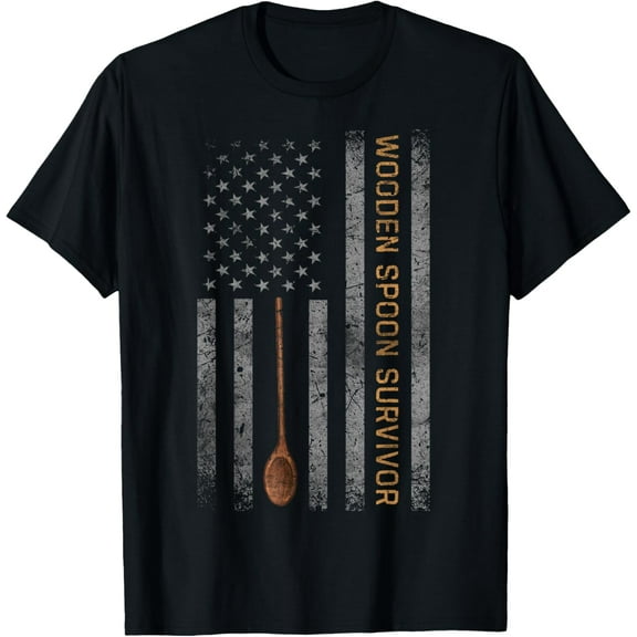Wooden Spoon Survivor vintage American flag T-Shirt