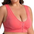 thumbnail image 4 of FAZVAOO Sports Bras for Women,Wireless Mesh Front Closure Bra with Running Yoga,Size L-5XL, 4 of 7