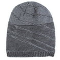 thumbnail image 4 of Dyfzdhu Men Women Hat Warm Chunky Cable Knit Hats Soft Stretch Thick Cute Knitted Cap for Cold Weather Pile Of Gray, 4 of 4
