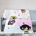 thumbnail image 2 of The Powerpuff Girls Bed Blanket Air Conditioner Quilt Ultra Soft Flannel Blanket All Season Fuzzy Blanket Reversible Fluffy Plush Blanket 60"X50", 2 of 8