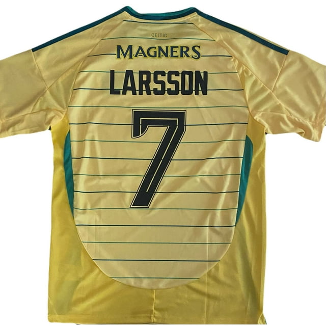 Increíble! Jersey Playera Henrik Larsson 7 Edición Especial Glasgow Amarillo Talla L