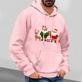 thumbnail image 4 of Lopecy-Sta Men's Long Sleeve Tops Merry Christmas Oversized Hoodies Fleece Sweatshirts Funny Chenille Patch Xmas Holiday Pullover with Pocket, 4 of 4