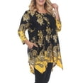 thumbnail image 4 of White Mark Women's Plus Size Paisley Tunic Top with Pockets, 4 of 5