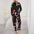 thumbnail image 5 of Disketp Pajamas Set Long Sleeve Sleepwear Womens Button Down Nightwear Pj Sets-Red Mushrooms, 5 of 9