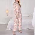 thumbnail image 5 of Wukai Daisy And Bee Print Women's Pajama Set - Soft Long Sleeve Sleepwear for Comfort and Style-Medium, 5 of 9