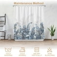 thumbnail image 3 of Blue Leaves Shower Curtain, Modern Plants Floral Leaves Bathroom Curtain, Minimalist Natural Botanical Shower Curtain Set with 12 Hooks for Bathroom, 72Wx84L, 3 of 6