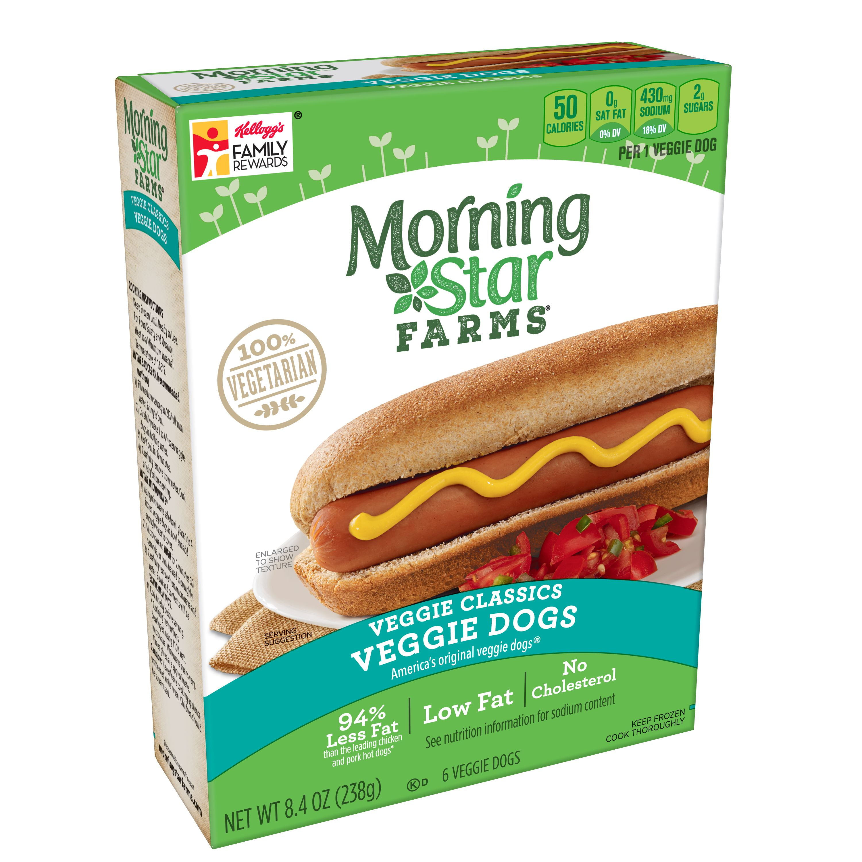 MorningStar Farms Meatless Hot Dogs, Original, 8.4 Oz, Box, Frozen Walmart Inventory Checker