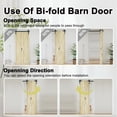 thumbnail image 4 of 25" X 84" Pine Solid Core Wood Unfinished K Bi-Fold Barn Door With Installation Hardware Kit, 4 of 7