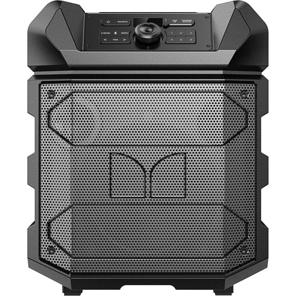 Monster Rockin' Roller Haut-Parleur Bluetooth Portable 4 Max / 100 W Intérieur/extérieur, Résistant à l'Eau / jusqu'à 25 Heures d'Écoute, Microphone de Karaoké, Poignée Télescopique, Roues, Radio FM et Chargement USB