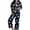 A245 Navy, variant on FASHOFT Women's 2 Piece Holiday Pajamas Soft Long Sleeve Button Down Sleepwear Top and PJ Pants Loungewear Set Light Purple L