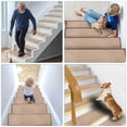 thumbnail image 5 of MOONORAH Stair Treads for Wooden Steps Indoor, Non Slip Reusable Staircase Step Soft Carpet Rugs, 15 Pack 30 X 8 Stair Runners for Kids Elders and Pets Dogs, 5 of 5