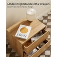 thumbnail image 2 of Joyyskill Mid Century Modern Nightstand with 2 Drawers, Wooden End Table Bed Side Table with Storage Bedside Night Stand, Natural Oak, 2 of 6
