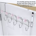thumbnail image 4 of Galashield Over The Door Hook Rack 5 Pink Acrylic Hooks and Stainless Steel Organizer Rack 10 Hanging Hooks, 4 of 6