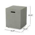 thumbnail image 2 of Propane Metal Tank Cover Table 16-inch for Gas Fire Pits, Hides Any Standard Propane Tanks, Hideaway Table with Side Handles，Light Grey, 2 of 6