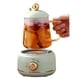 thumbnail image 4 of Hervidor eléctrico portátil, taza para estofado, 450ML, taza de salud, minihervidor de cocción lenta, tetera de flores para oficina, caldera de té dividida, enchufe AU 220V, macarrón, 450ml, 4 of 14