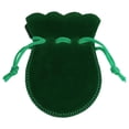 thumbnail image 1 of Mini Bolsas de Terciopelo VelvtyGreen 20Pzas Verde 7x9cm Terciopelo Bolsa en Forma de Calabaza., 1 of 2